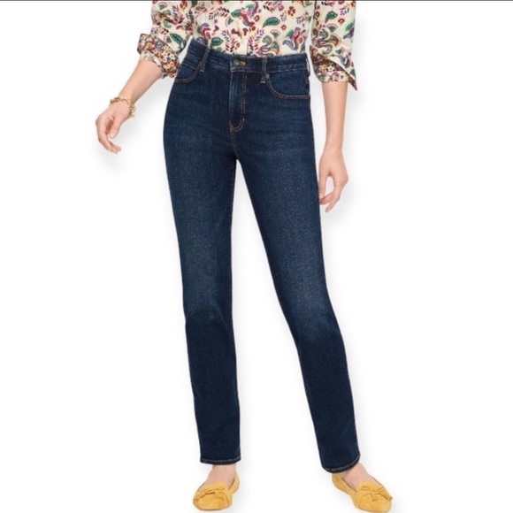 Talbots 8 Straight Jeans Flawless Five Pocket Mid Rise Womens Stretch Dark - Picture 13 of 13